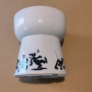 Disney Mickey Mouse Tall Shape On-Skid Elevated Ceramic Cat Bowl.